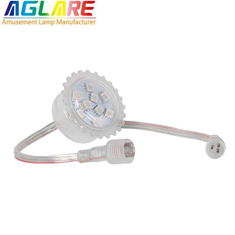 LED點光源燈全彩燈12伏24v防水  RGB led像素?zé)粲螛穲@燈泡 LED 照明 